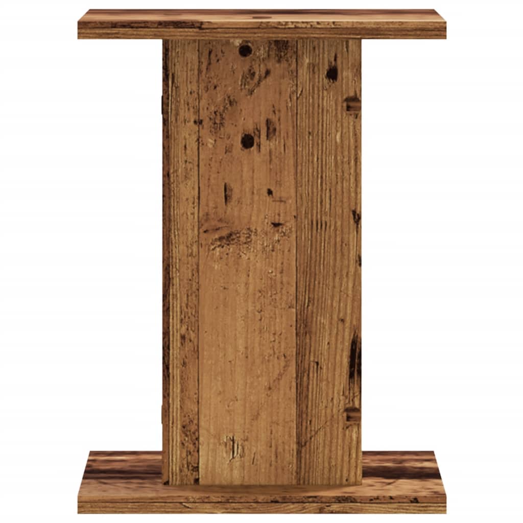 Høyttalerstativ 2 stk gammelt tre 30x30x40 cm konstruert tre