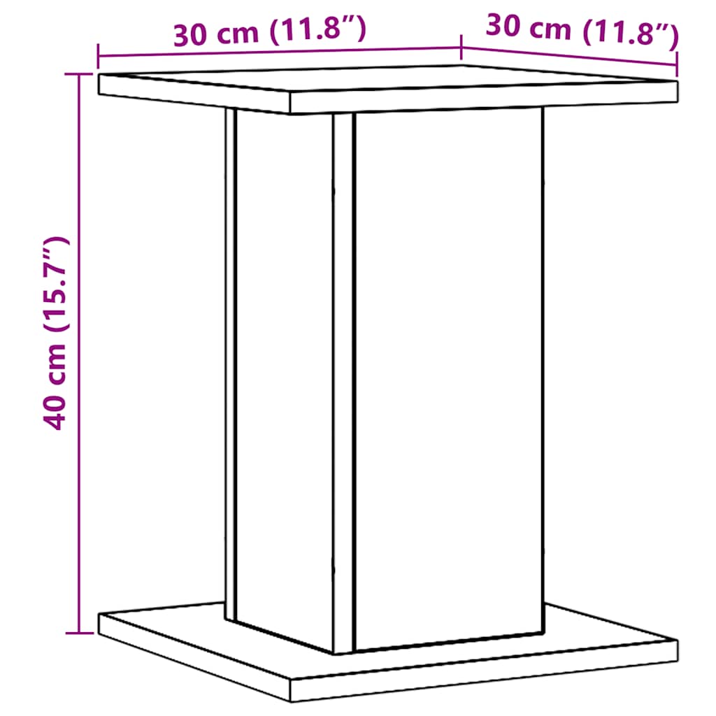 Høyttalerstativ 2 stk artisan eik 30x30x40 cm konstruert tre