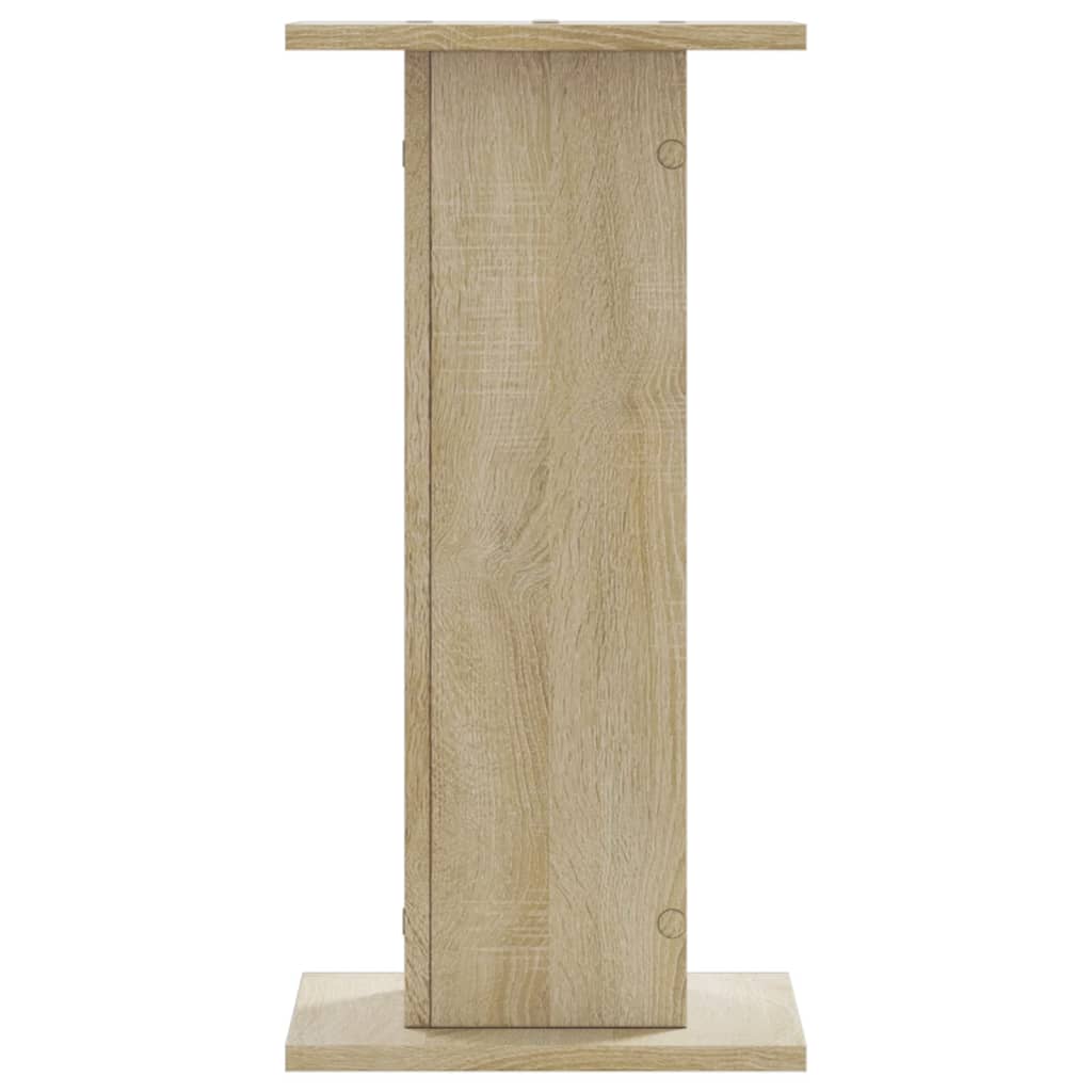 Høyttalerstativ 2 stk sonoma eik 30x30x60 cm konstruert tre