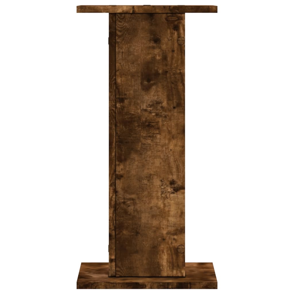 Høyttalerstativ 2 stk røkt eik 30x30x60 cm konstruert tre
