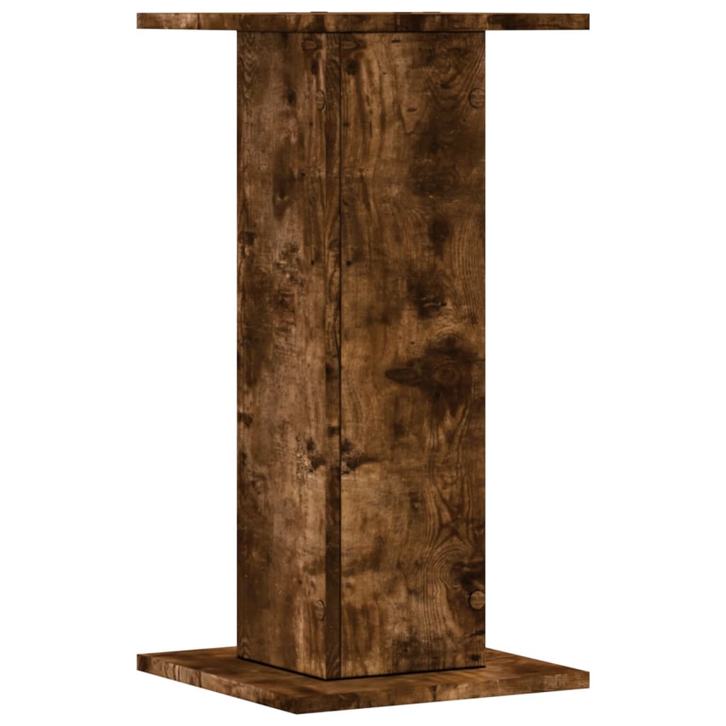 Høyttalerstativ 2 stk røkt eik 30x30x60 cm konstruert tre