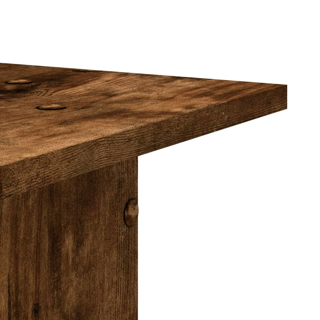 Høyttalerstativ 2 stk røkt eik 30x30x60 cm konstruert tre