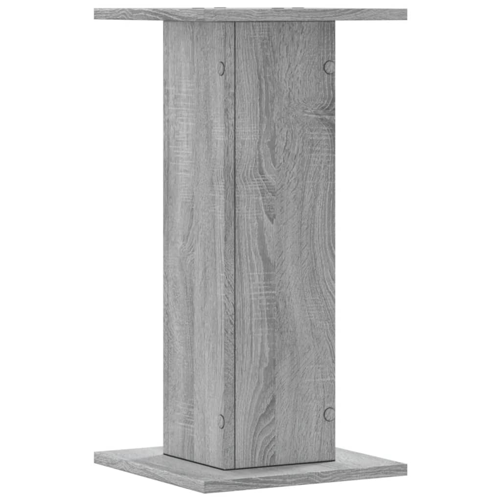 Høyttalerstativ 2 stk grå sonoma 30x30x60 cm konstruert tre