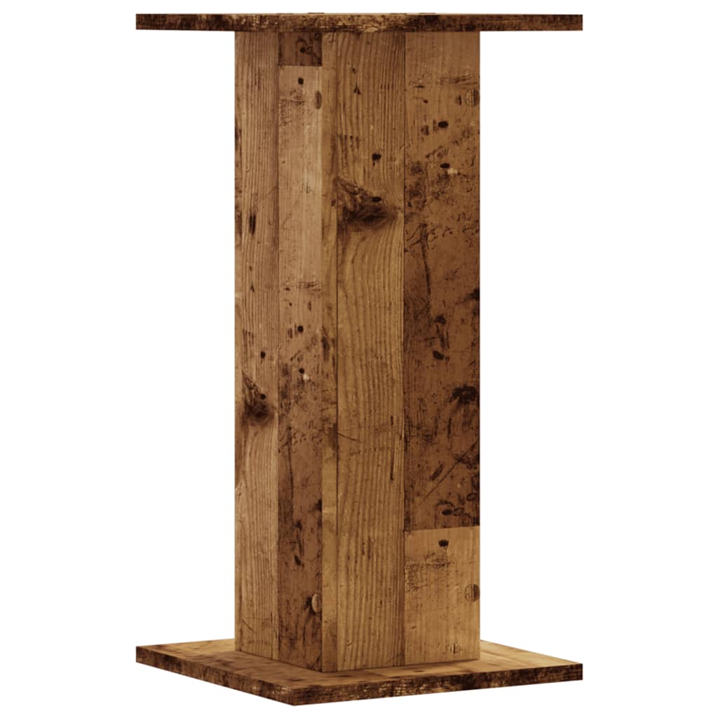 Høyttalerstativ 2 stk gammelt tre 30x30x60 cm konstruert tre