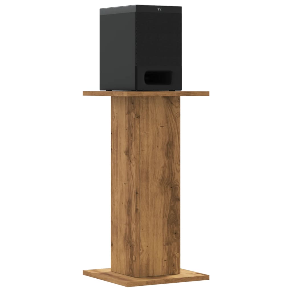 Høyttalerstativ 2 stk artisan eik 30x30x60 cm konstruert tre