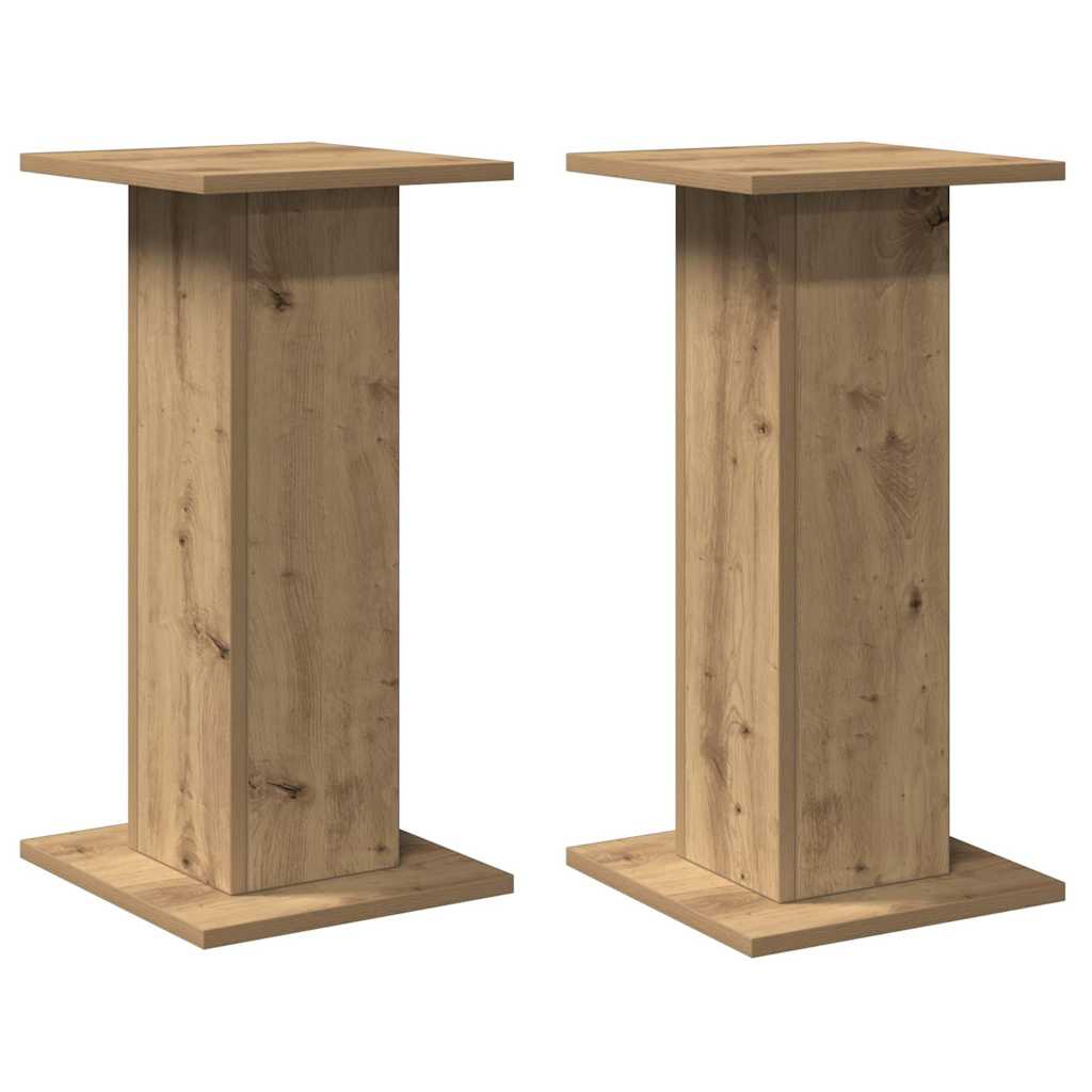 Høyttalerstativ 2 stk artisan eik 30x30x60 cm konstruert tre
