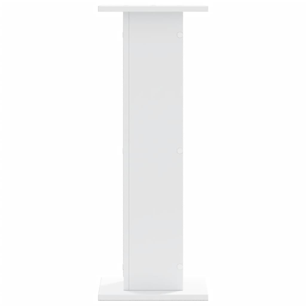 Høyttalerstativ 2 stk hvit 30x30x80 cm konstruert tre