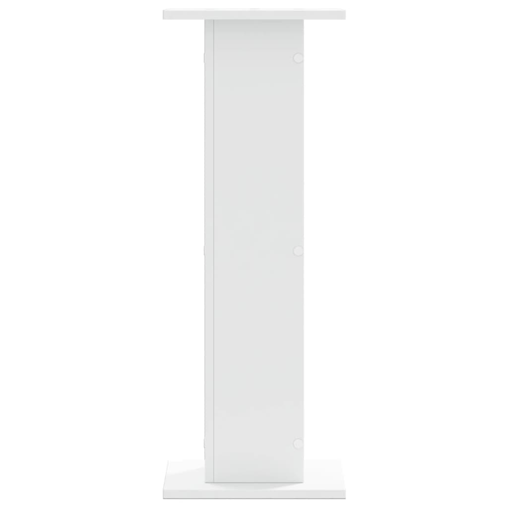 Høyttalerstativ 2 stk hvit 30x30x80 cm konstruert tre