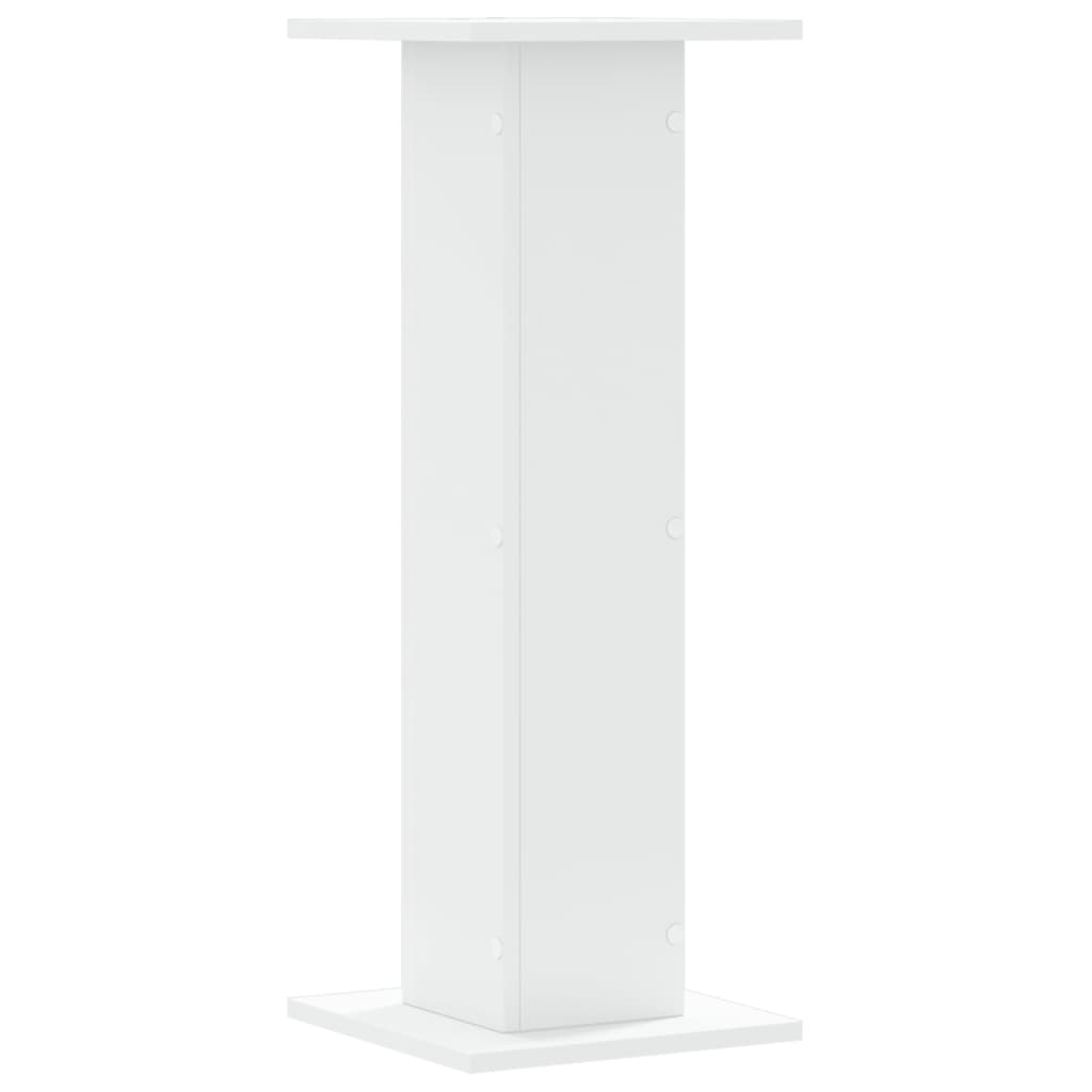 Høyttalerstativ 2 stk hvit 30x30x80 cm konstruert tre