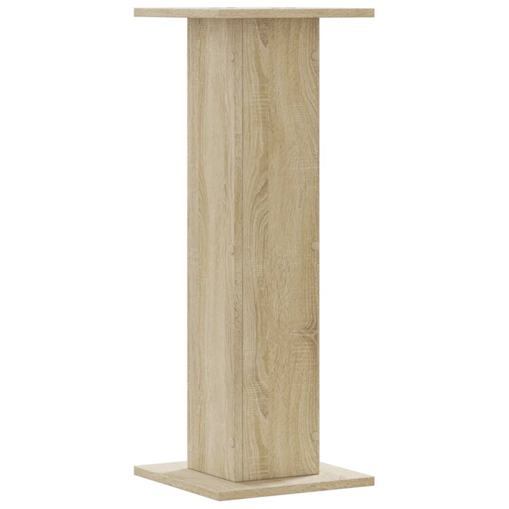Høyttalerstativ 2 stk sonoma eik 30x30x80 cm konstruert tre