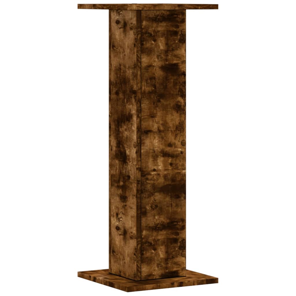 Høyttalerstativ 2 stk røkt eik 30x30x80 cm konstruert tre