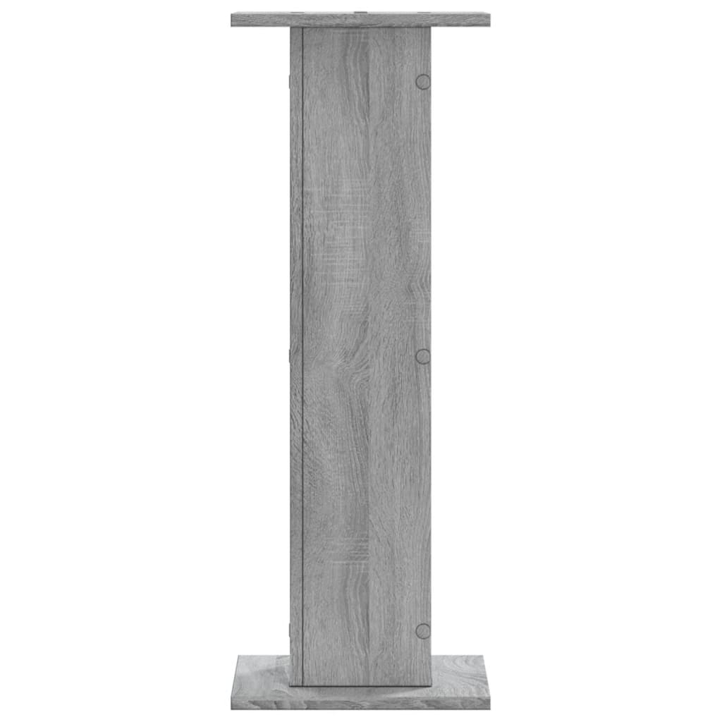 Høyttalerstativ 2 stk grå sonoma 30x30x80 cm konstruert tre