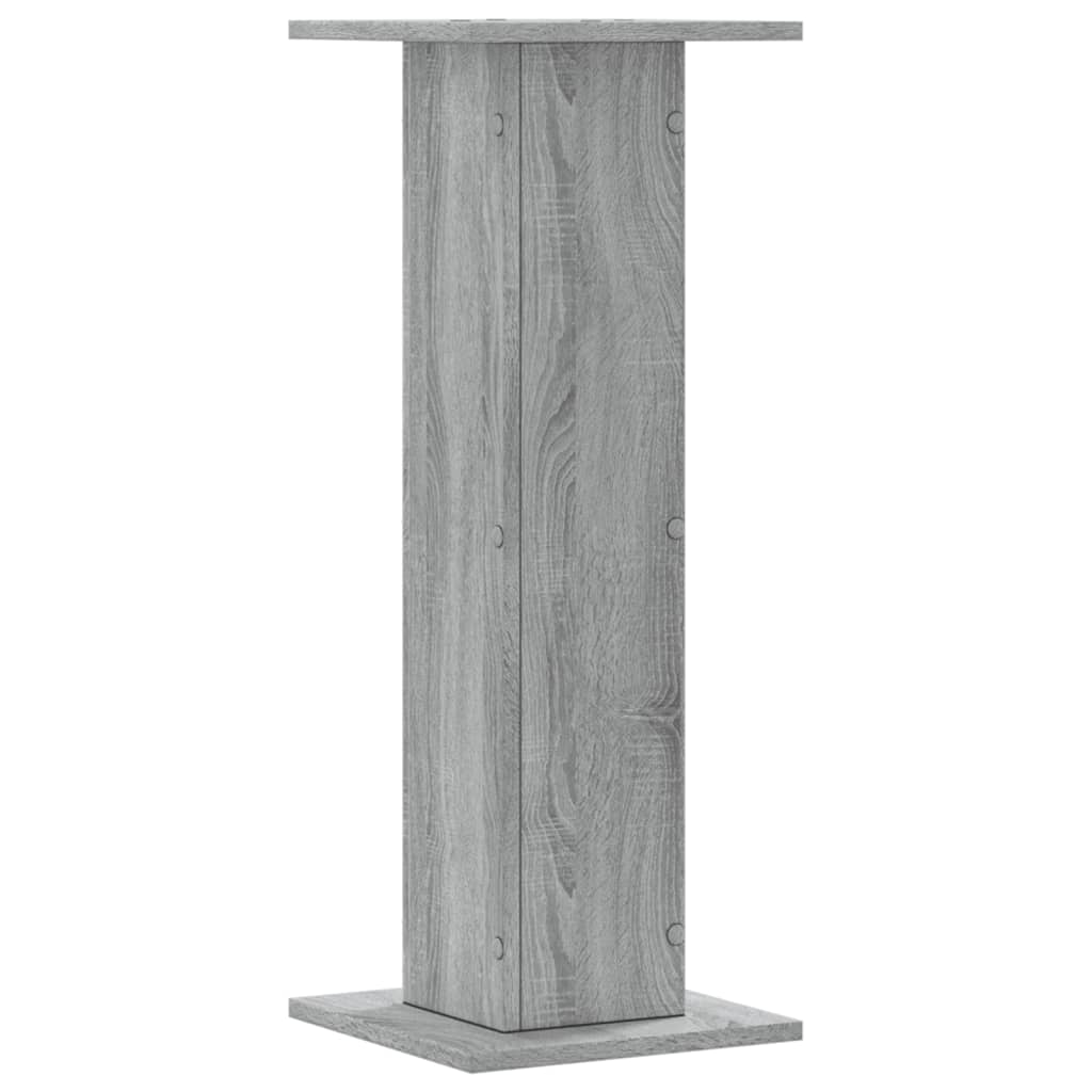 Høyttalerstativ 2 stk grå sonoma 30x30x80 cm konstruert tre
