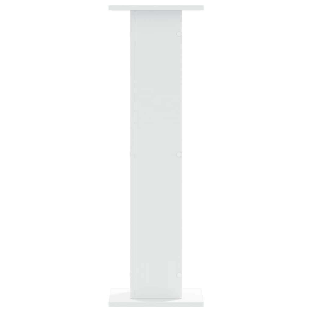 Høyttalerstativ 2 stk hvit 30x30x95 cm konstruert tre