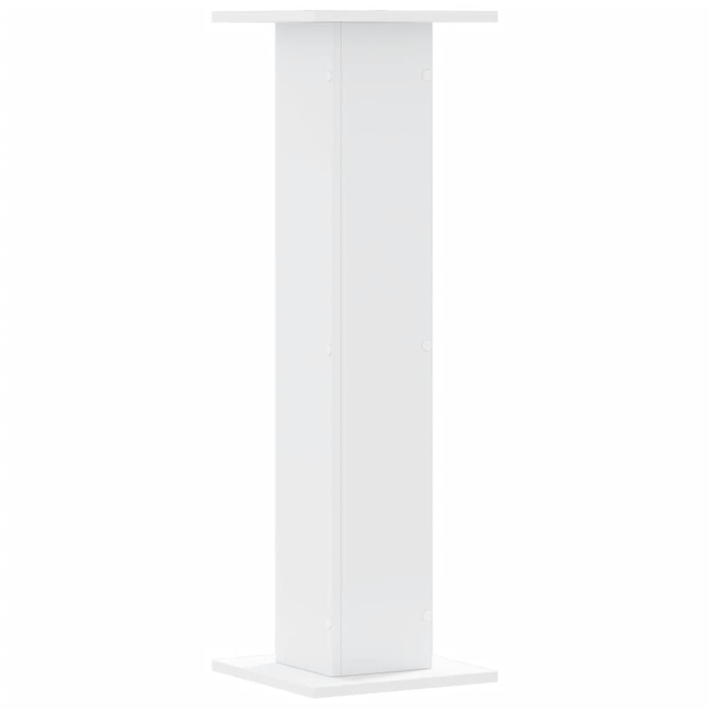 Høyttalerstativ 2 stk hvit 30x30x95 cm konstruert tre