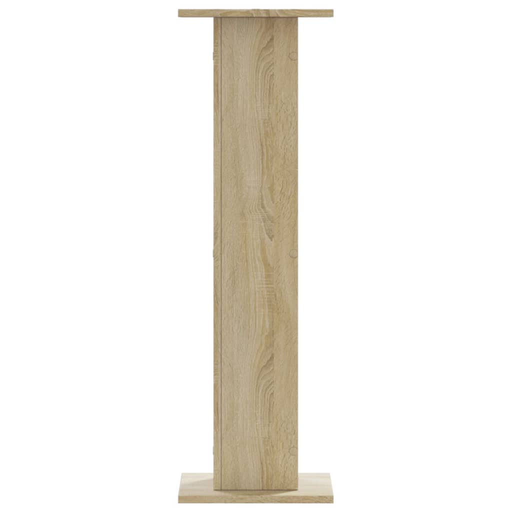 Høyttalerstativ 2 stk sonoma eik 30x30x95 cm konstruert tre