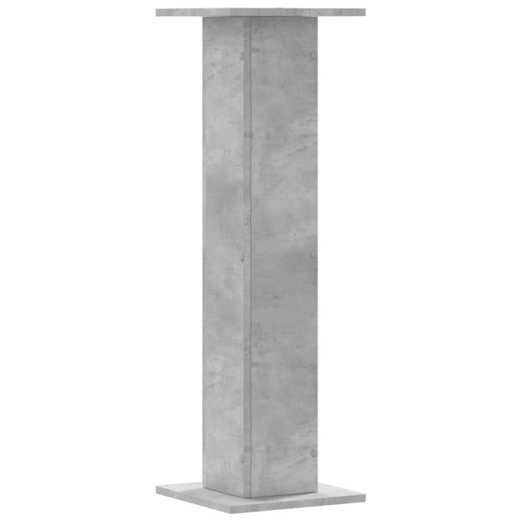Høyttalerstativ 2 stk betonggrå 30x30x95 cm konstruert tre