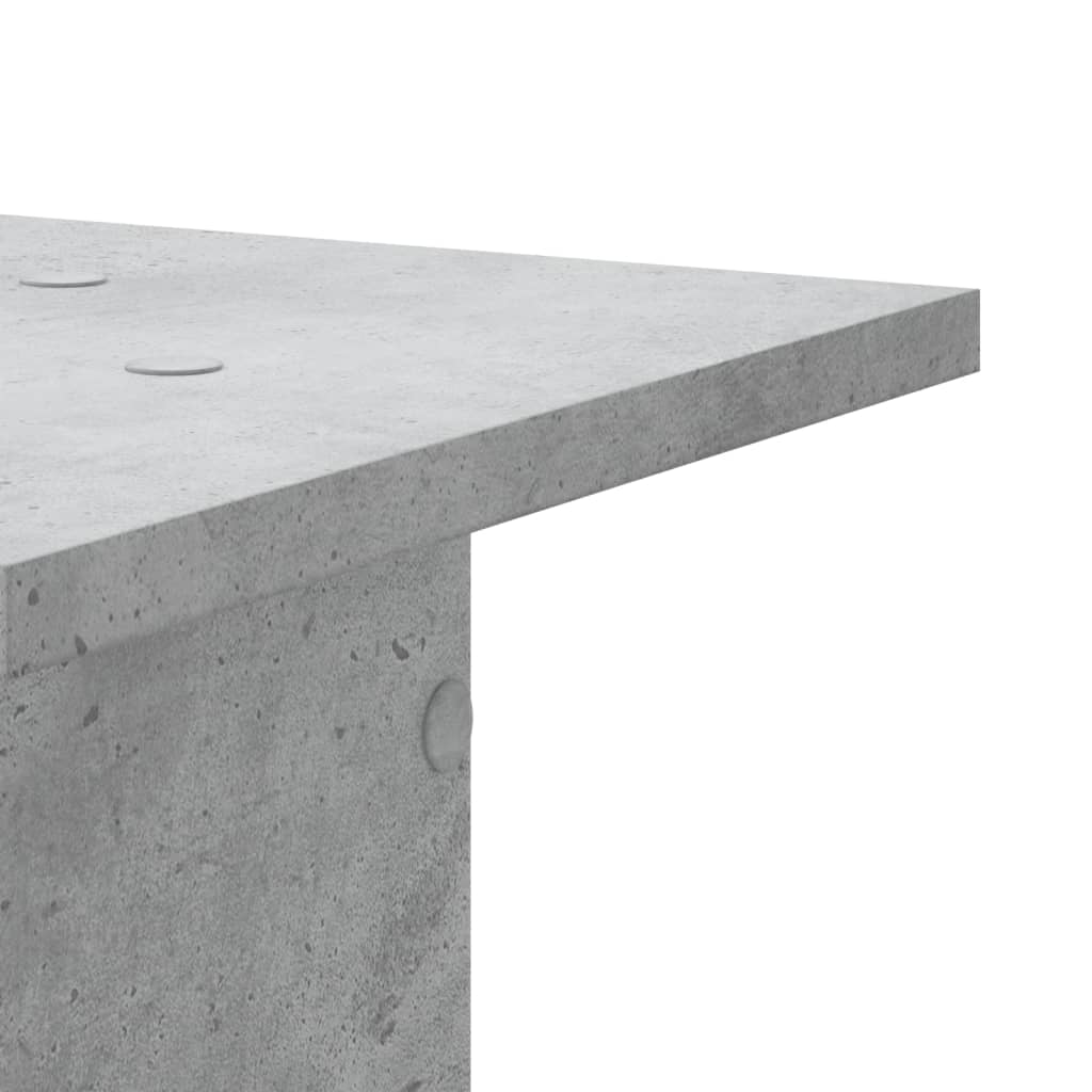 Høyttalerstativ 2 stk betonggrå 30x30x95 cm konstruert tre