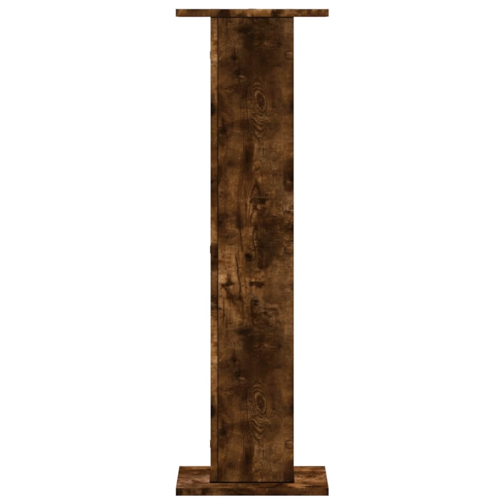 Høyttalerstativ 2 stk røkt eik 30x30x95 cm konstruert tre