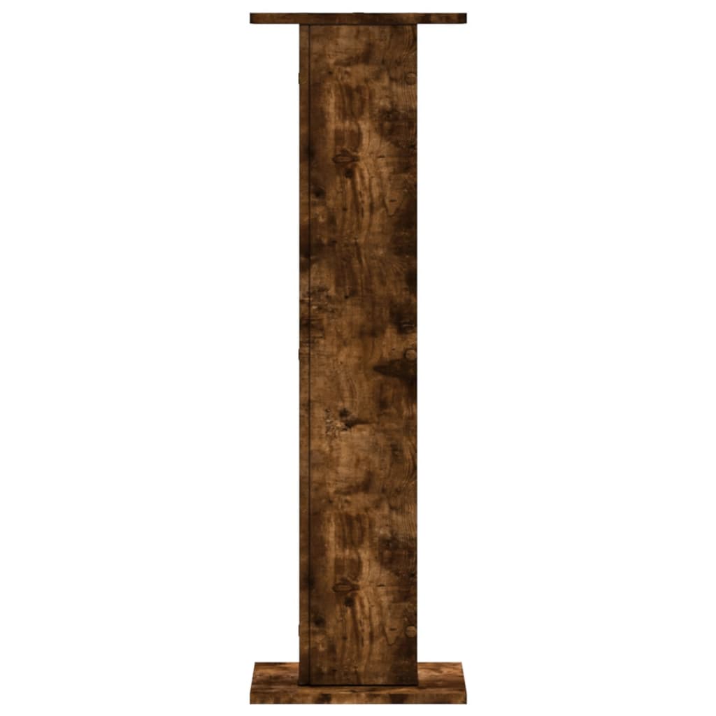 Høyttalerstativ 2 stk røkt eik 30x30x95 cm konstruert tre