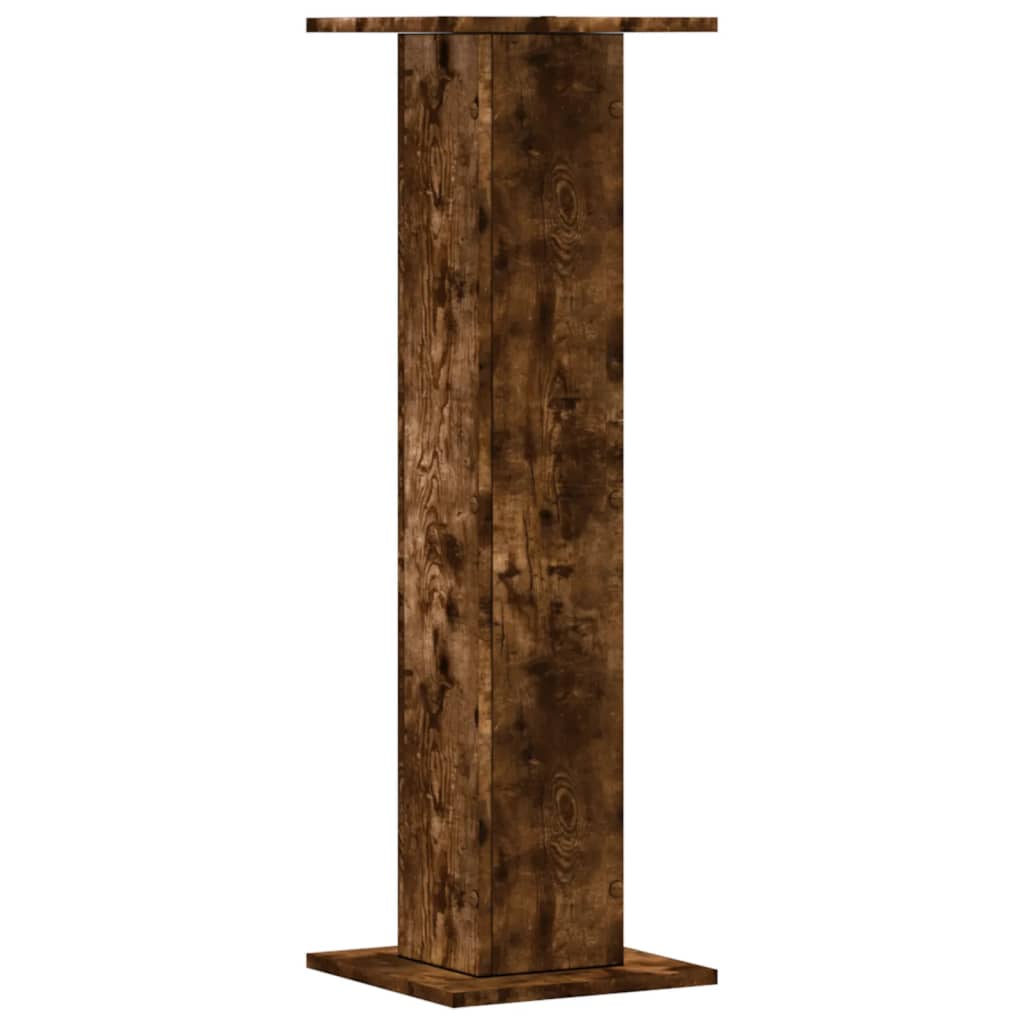 Høyttalerstativ 2 stk røkt eik 30x30x95 cm konstruert tre