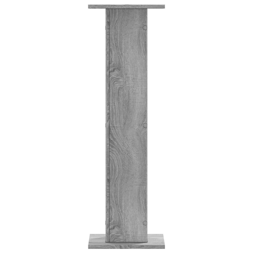 Høyttalerstativ 2 stk grå sonoma 30x30x95 cm konstruert tre