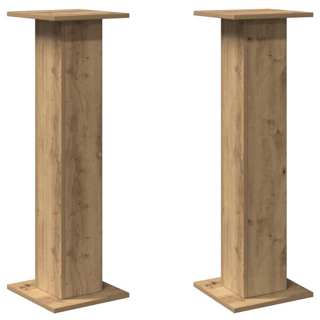 Høyttalerstativ 2 stk artisan eik 30x30x95 cm konstruert tre