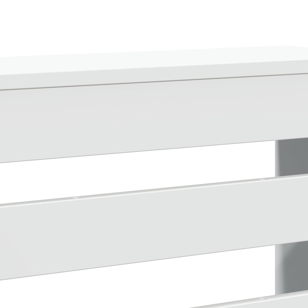 Radiatordeksel hvit 104x20x82 cm konstruert tre
