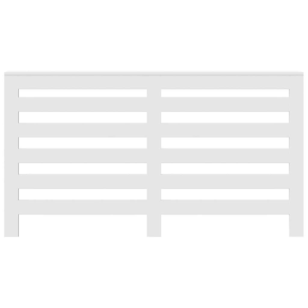 Radiatordeksel hvit 149x20x82 cm konstruert tre