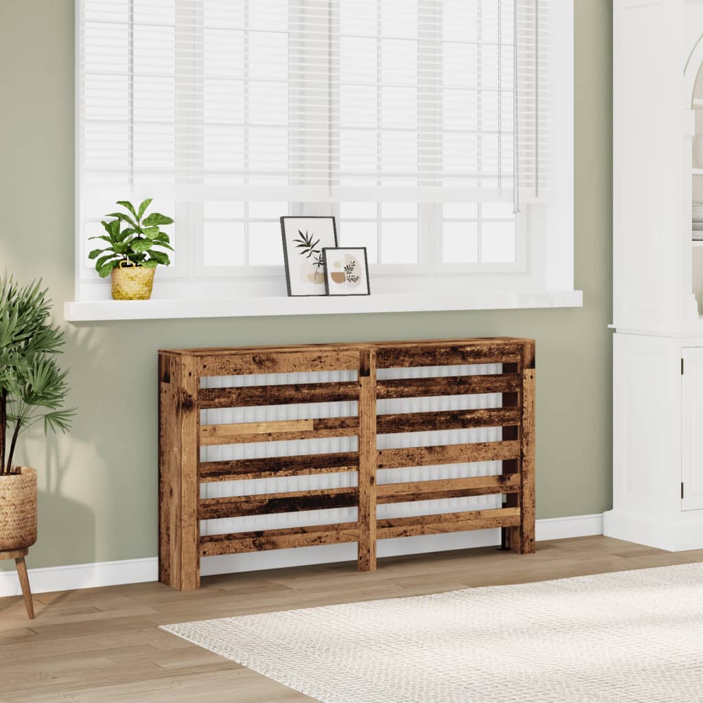 Radiatordeksel gammelt tre 149x20x82 cm konstruert tre