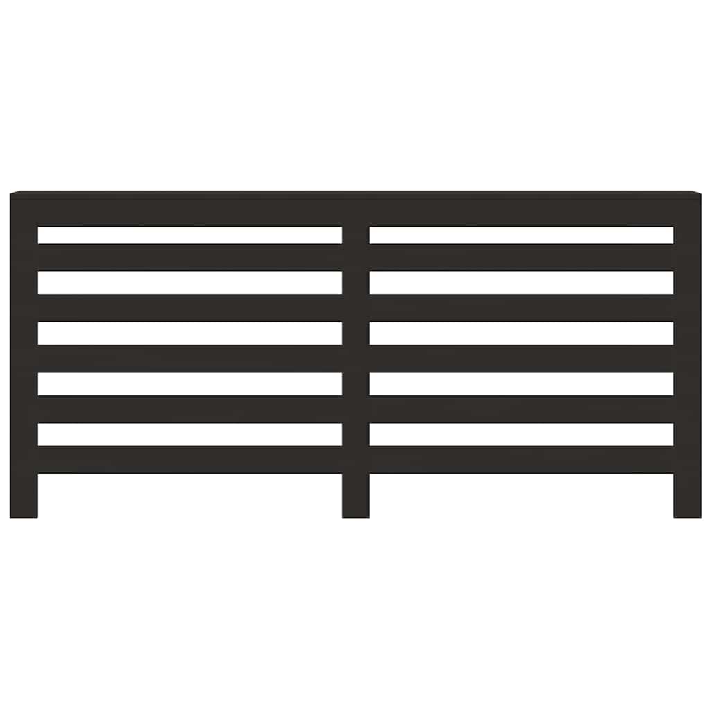 Radiatordeksel svart 175x20x82 cm konstruert tre