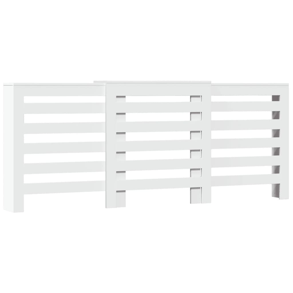 Radiatordeksel hvit 205x21,5x83,5 cm konstruert tre
