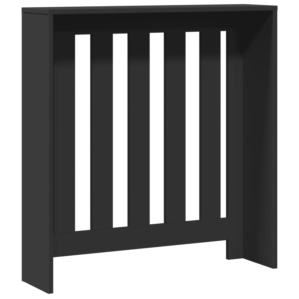 Radiatordeksel svart 78x20x82 cm konstruert tre