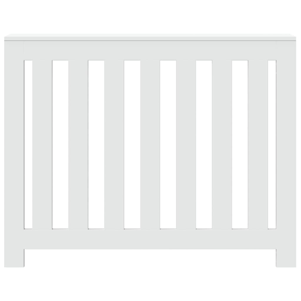 Radiatordeksel hvit 104x20x82 cm konstruert tre
