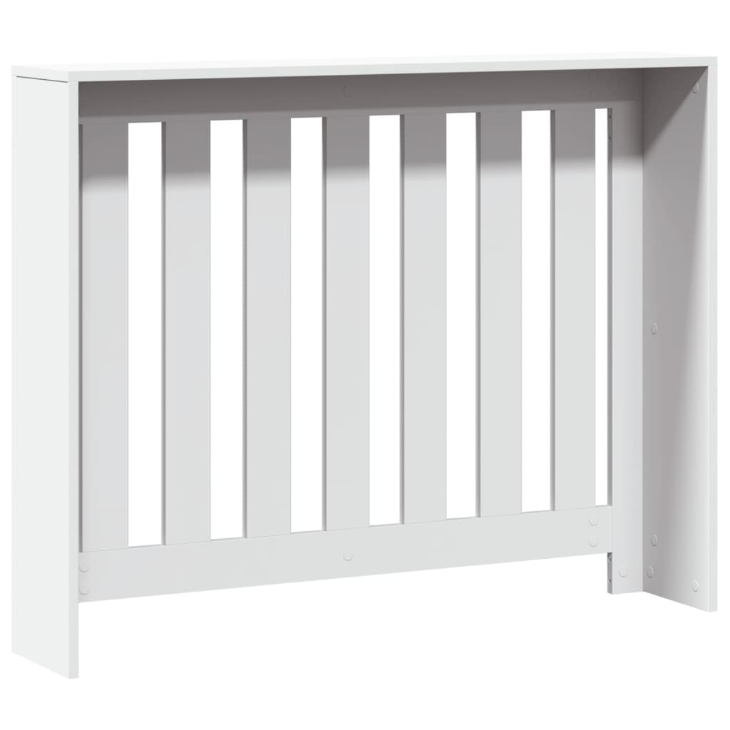 Radiatordeksel hvit 104x20x82 cm konstruert tre