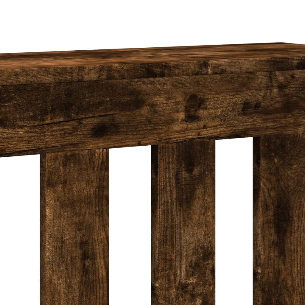 Radiatordeksel røkt eik 104x20x82 cm konstruert tre