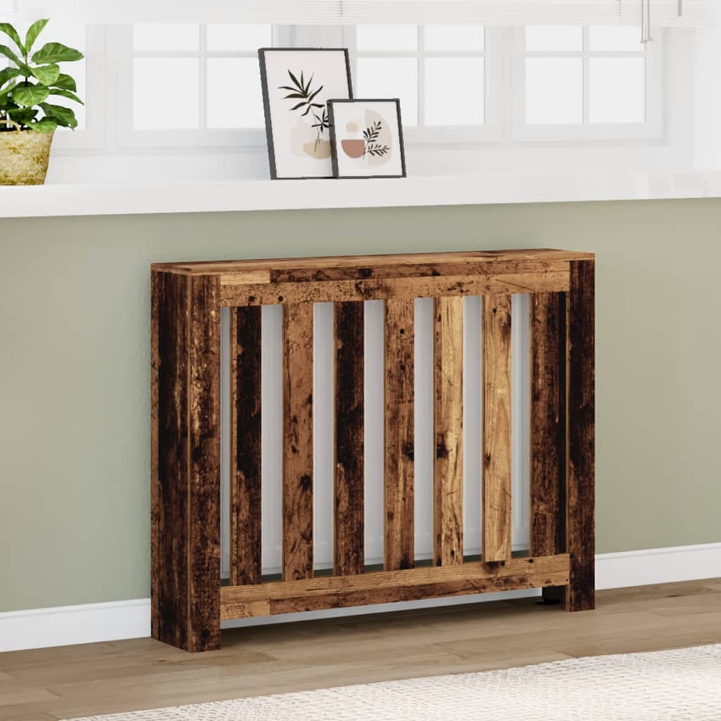 Radiatordeksel gammelt tre 104x20x82 cm konstruert tre