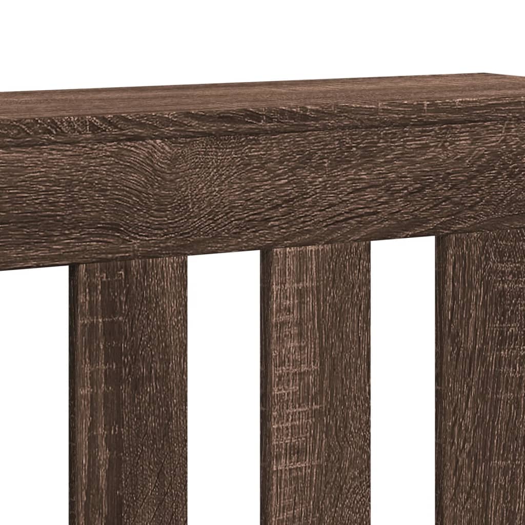 Radiatordeksel brun eik 175x20x82 cm konstruert tre