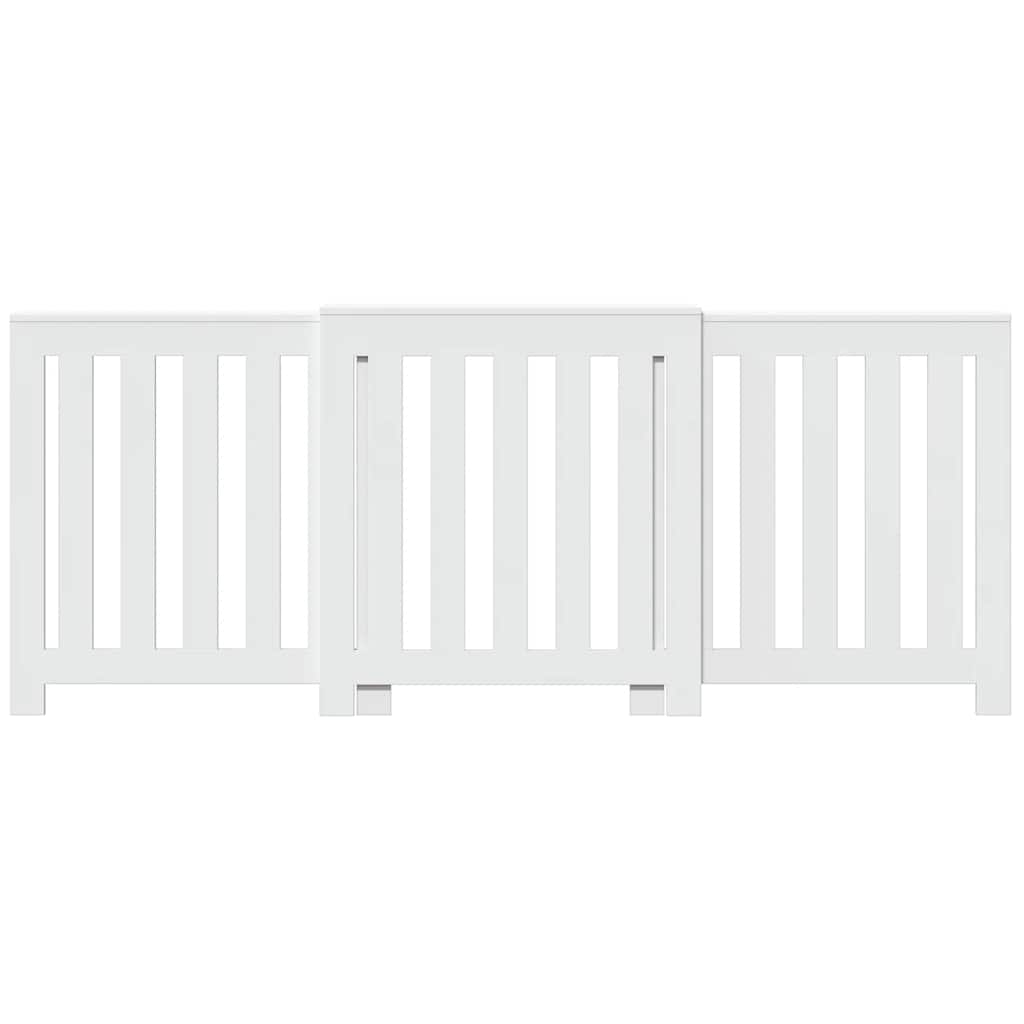 Radiatordeksel hvit 205x21,5x83,5 cm konstruert tre