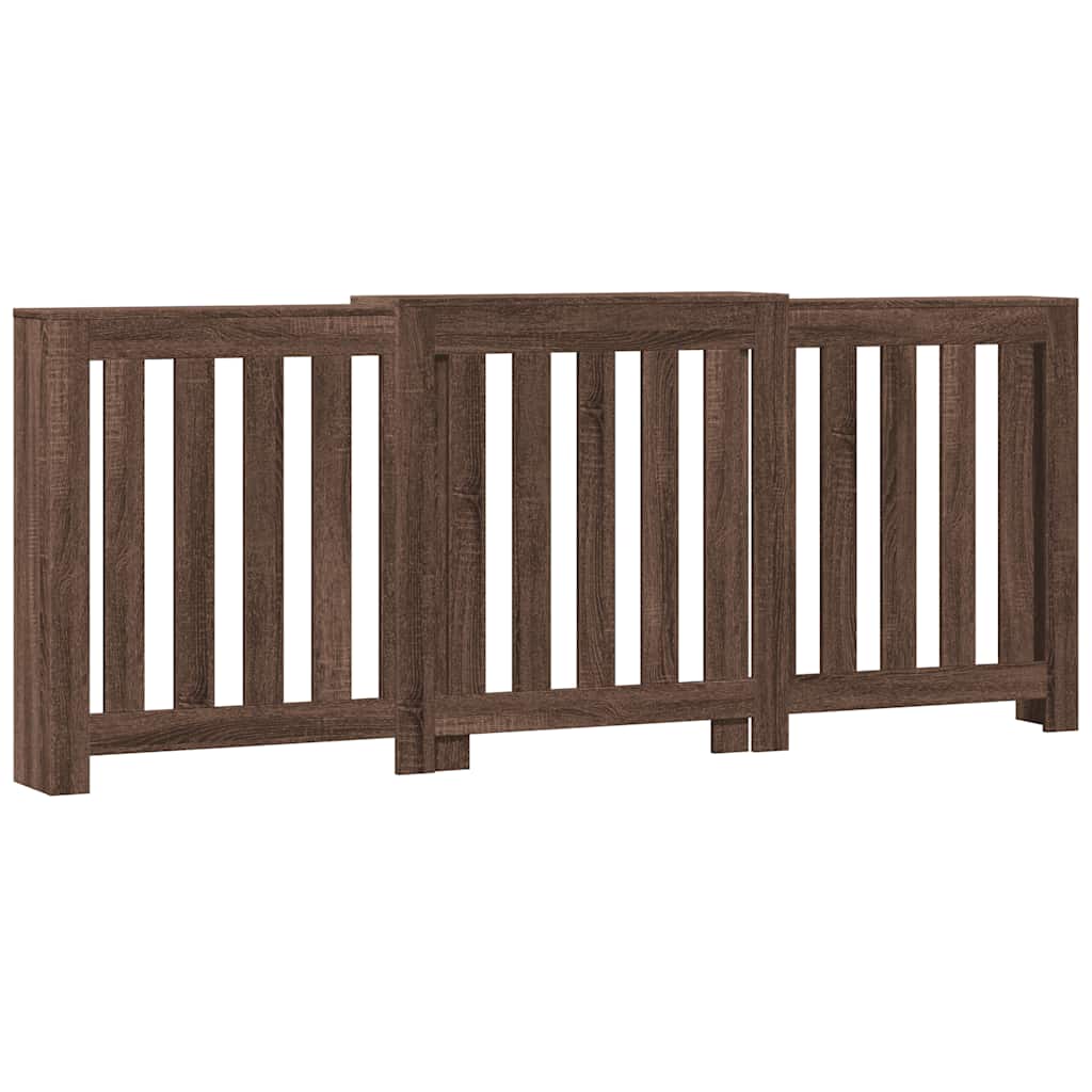 Radiatordeksel brun eik 205x21,5x83,5 cm konstruert tre