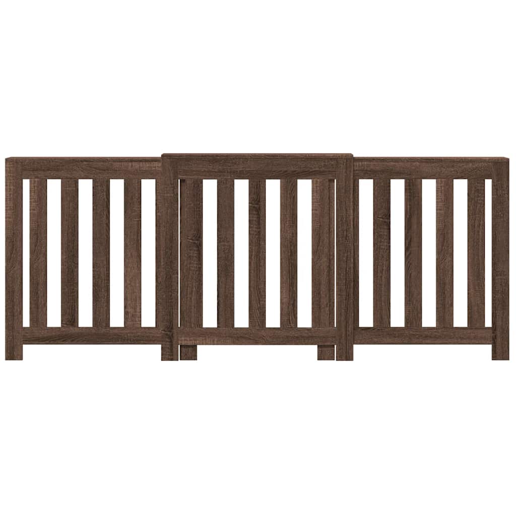 Radiatordeksel brun eik 205x21,5x83,5 cm konstruert tre