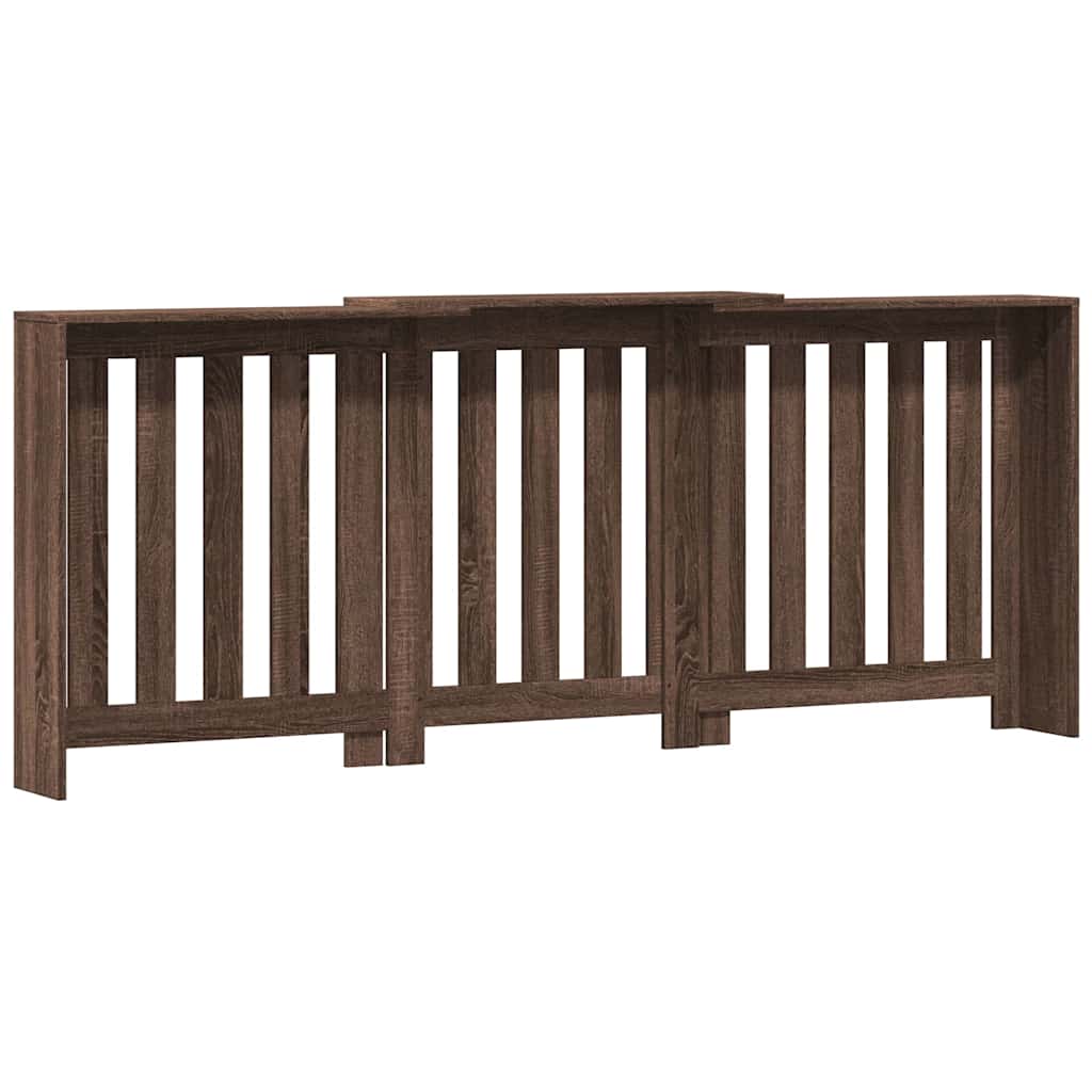 Radiatordeksel brun eik 205x21,5x83,5 cm konstruert tre