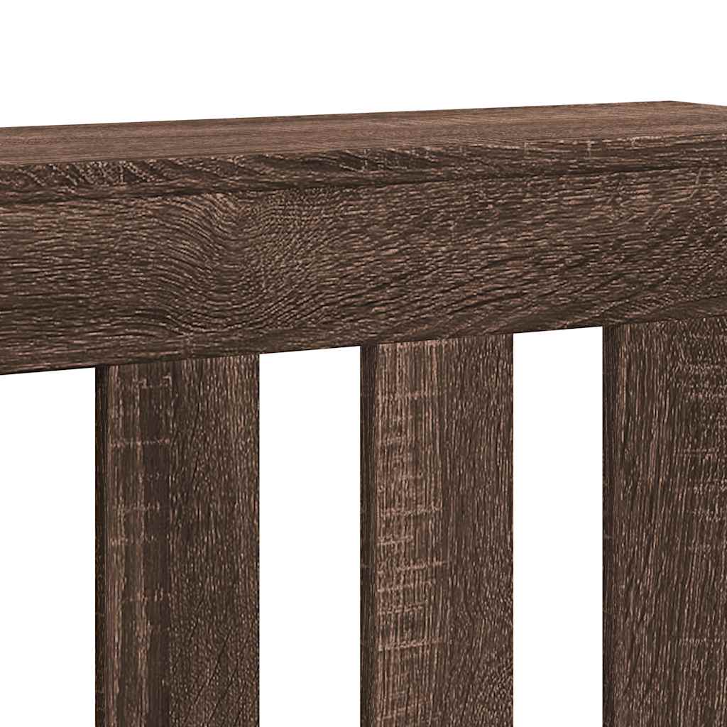 Radiatordeksel brun eik 205x21,5x83,5 cm konstruert tre