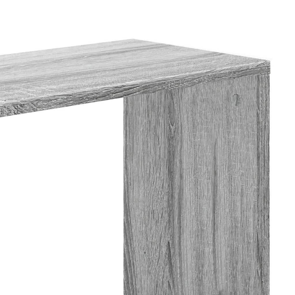 Bokhylle 5 etasjer grå sonoma 80,5x23,5x162,5 cm konstruert tre