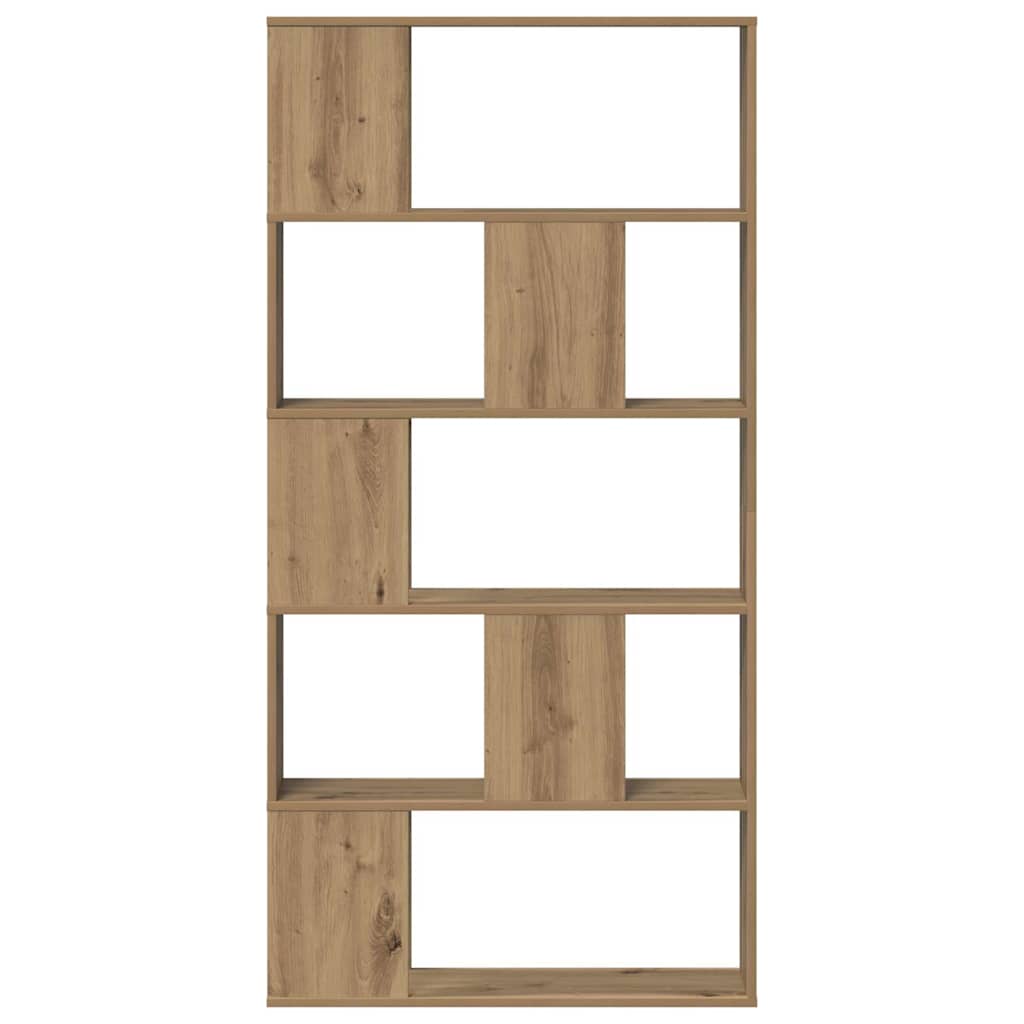 Bokhylle 5 lag artisan eik 80,5x23,5x162,5 cm konstruert tre