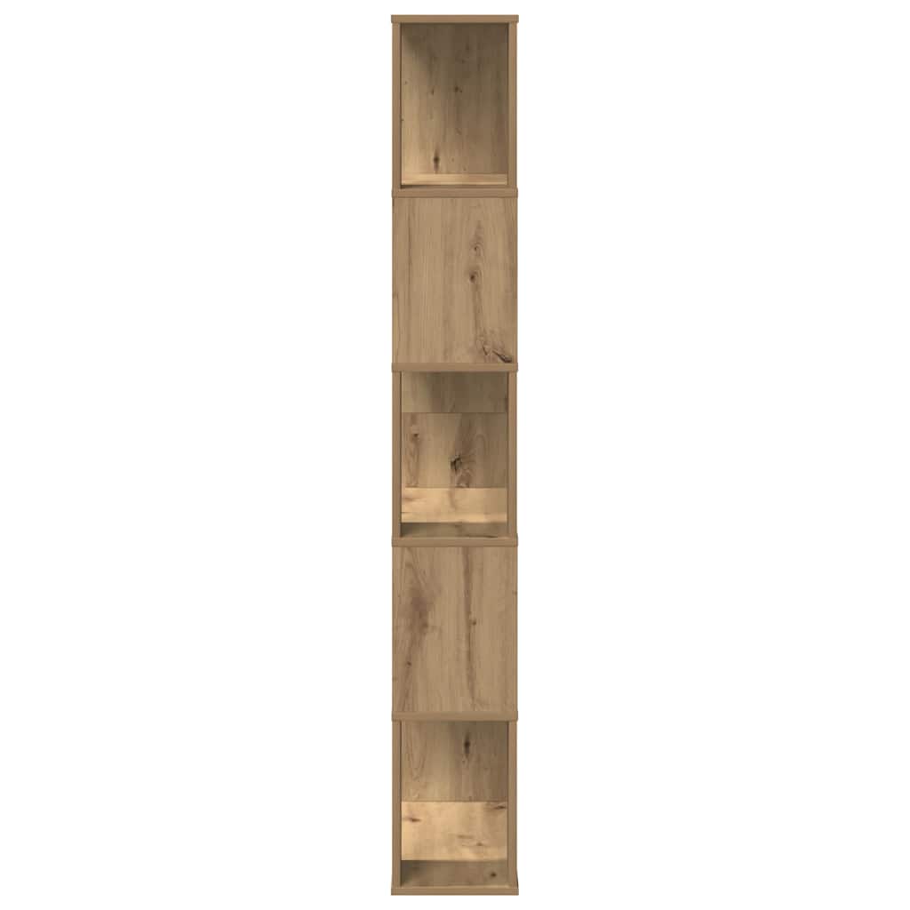 Bokhylle 5 lag artisan eik 80,5x23,5x162,5 cm konstruert tre