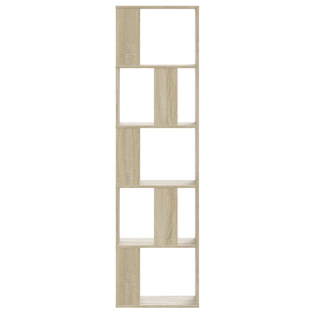 Bokhylle 5 etasjer sonoma eik 45x23,5x162,5 cm konstruert tre