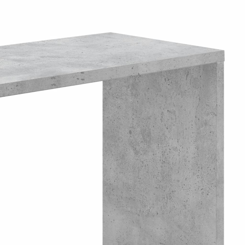 Bokhylle 5 etasjer betonggrå 45x23,5x162,5 cm konstruert tre