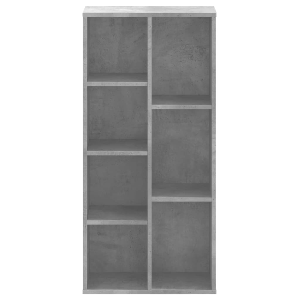 Bokhylle betonggrå 50x25x105 cm konstruert tre