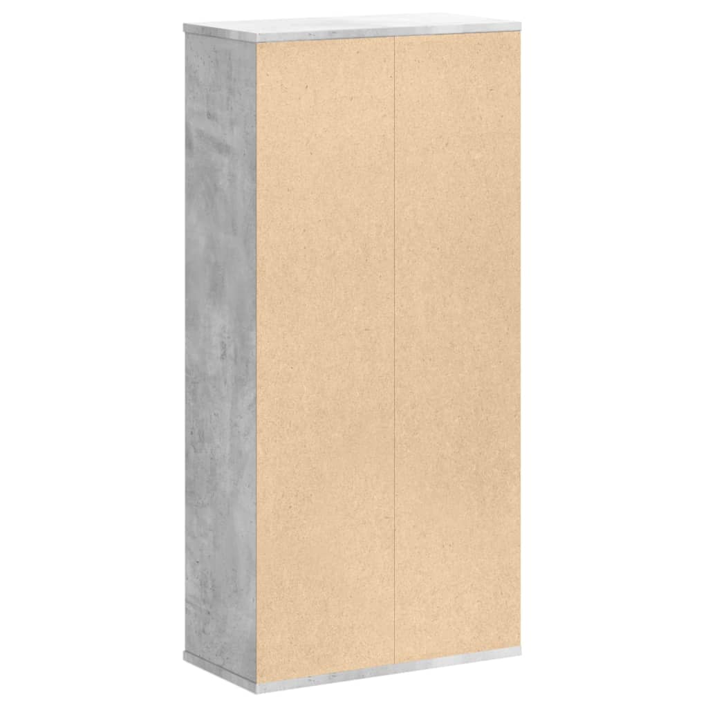 Bokhylle betonggrå 50x25x105 cm konstruert tre